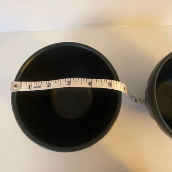 Anthropologie Matt Black 2 Cereal 2 Mini Latte Bowls - Picture 9 of 10